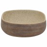 Vasque à poser sable et marron ovale 59x40x14 cm céramique 