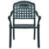 Chaises de jardin 2 pcs en aluminium coulé vert 