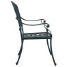 Chaises de jardin 2 pcs en aluminium coulé vert 