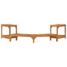 Entourage de bain à remous semi-ronde 272x120.5x55.5 cm en bois massif d'acacia 