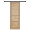 Porte coulissante avec set de quincaillerie 78x232 cm Bois massif pin 