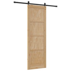 Porte coulissante avec set de quincaillerie 78x232 cm Bois massif pin 