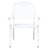 Chaises de jardin 2 pcs en aluminium blanc moulé 