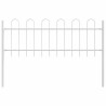 Clôture de jardin avec sommet en hoop - Blanc, 6,8 m x 0,6 m, acier 