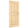 Porte coulissante et kit de quincaillerie 90x210 cm pin massif 