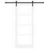 Porte Coulissante ORKDAL Pack de 2 Blanc et Noir Bois 86 x 211 cm 