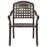 Chaises de jardin 2 pcs Aluminium moulé bronze 