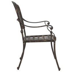 Chaises de jardin 2 pcs Aluminium moulé bronze 