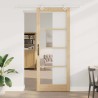 Porte Coulissante avec Kit de Matériel 93x232 cm en Bois Massif de Pin 