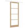Porte Coulissante avec Kit de Matériel 93x232 cm en Bois Massif de Pin 