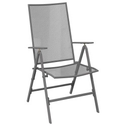 Set de jardin 3 pièces en acier anthracite 