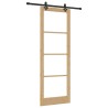 Porte coulissante avec kit de matériel 83x232 cm en pin massif 