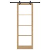 Porte coulissante avec kit de matériel 83x232 cm en pin massif 