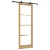 Porte coulissante avec kit de matériel 83x232 cm en pin massif 