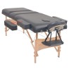 Table de massage pliable à 3 zones 10 cm d'épaisseur Noir 