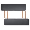 Table de massage pliable à 3 zones 10 cm d'épaisseur Noir 