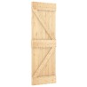 Porte coulissante et kit de quincaillerie 70x210 cm pin massif 
