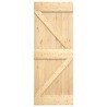Porte coulissante et kit de quincaillerie 70x210 cm pin massif 