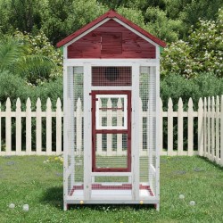 Maison à oiseaux moka 91,5x53x170 cm bois massif de pin 