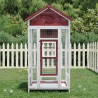 Maison à oiseaux moka 91,5x53x170 cm bois massif de pin 