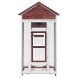Maison à oiseaux moka 91,5x53x170 cm bois massif de pin 