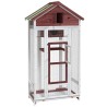 Maison à oiseaux moka 91,5x53x170 cm bois massif de pin 