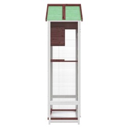 Maison à oiseaux moka 91,5x53x170 cm bois massif de pin 