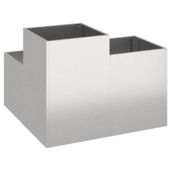 Jardinière 80x80x60 cm en acier inoxydable 