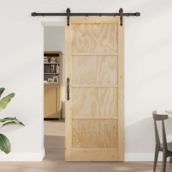 Porte coulissante avec quincaillerie 'ORKDAL'en pin massif 