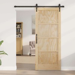 Porte coulissante avec quincaillerie 'ORKDAL'en pin massif 