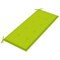 Banc de jardin empilable et coussin 128,5cm Bois de teck massif 
