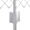 Clôture en Treillis avec 22 Piquets Argent 0,8x25 m Acier 