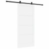 Porte coulissante avec kit blanc 93x202 cm en bois massif en pin 