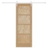Porte coulissante avec kit de matériel 73.5x198.5 cm en bois massif de pin 