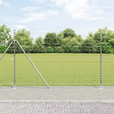 Clôture de champ 1,6 x 25 m en acier galvanisé 