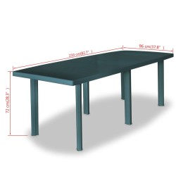 Table de jardin Vert 210 x 96 x 72 cm Plastique 