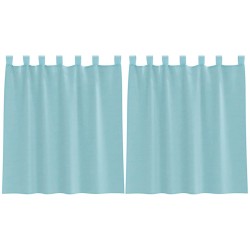 Rideaux en voile avec passe-tringles 2 pcs turquoise 