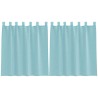Rideaux en voile avec passe-tringles 2 pcs turquoise 