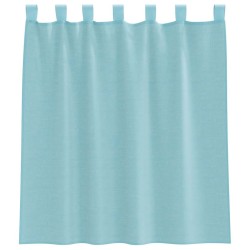 Rideaux en voile avec passe-tringles 2 pcs turquoise 