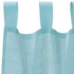 Rideaux en voile avec passe-tringles 2 pcs turquoise 