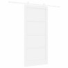 Porte coulissante avec kit quincaillerie 'ORKDAL'blanche en bois massif de pin 