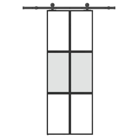 Porte coulissante kit de quincaillerie trempé verre aluminium 
