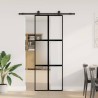 Porte coulissante kit de quincaillerie trempé verre aluminium 