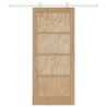 Porte coulissante avec matériel 86x198,5 cm en bois massif de pin 