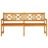 Banc de jardin 180x56x90 cm en bois massif d'acacia 