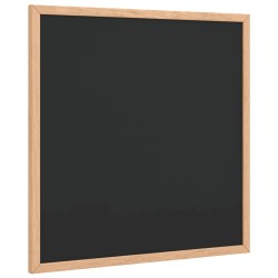 Tableau noir avec cadre bois de pin massif noir 40x40 cm 