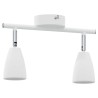 Projecteur de plafond à deux voies ajustables blanc GU10 