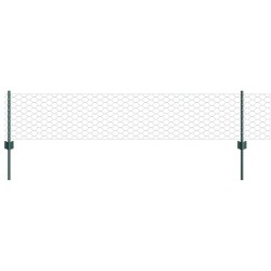 Piquets de clôture 11 pcs U-Channel Vert 40 cm Acier 