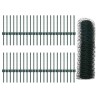 Piquets de clôture 11 pcs U-Channel Vert 40 cm Acier 