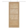 Porte coulissante avec kit de matériel 83x202 cm Bois massif en pin 